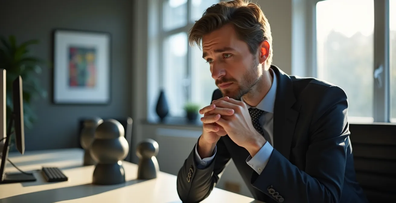 Symbolische Darstellung der Konsequenzen eines fehlerhaften Arbeitsvertrags bei Mitarbeiterunfällen