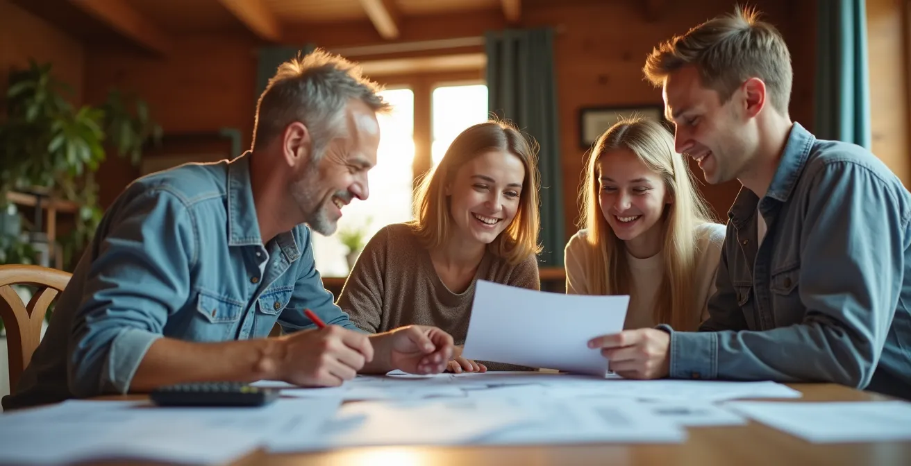 Visualisierung der Krankenkassenkosten für eine vierköpfige Familie