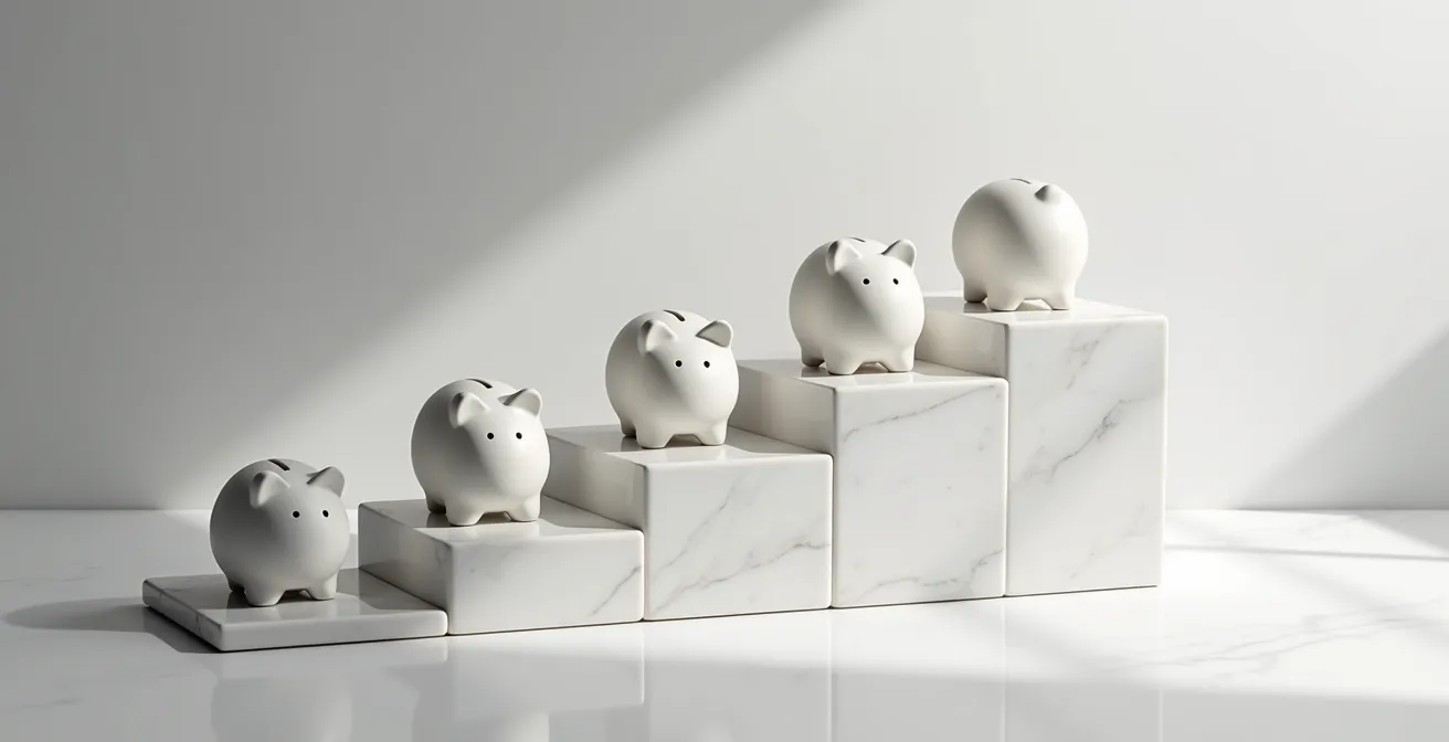 Visualisierung der gestaffelten Auszahlung mehrerer Säule 3a Konten