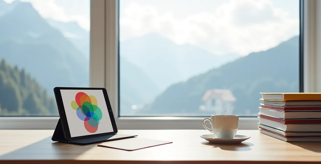 Digitales Versicherungs-Dashboard auf Schweizer Tablet